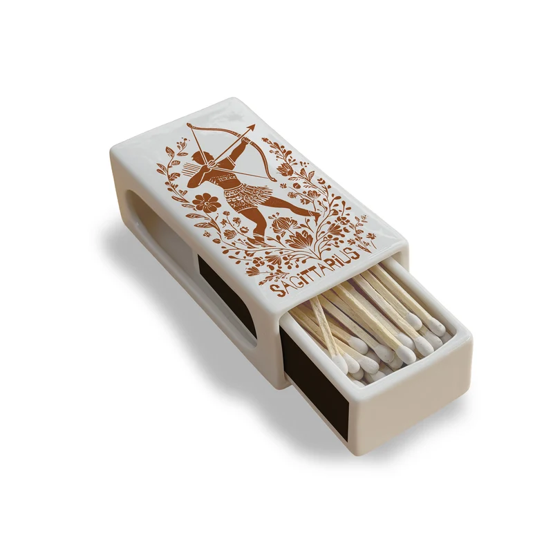Sagittarius Zodiac Ceramic Matchbox