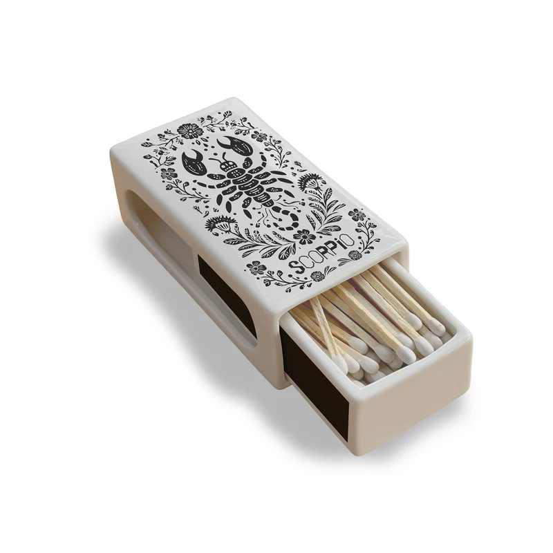 Scorpio Zodiac Ceramic Matchbox