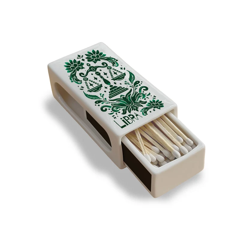 Libra Zodiac Ceramic Matchbox