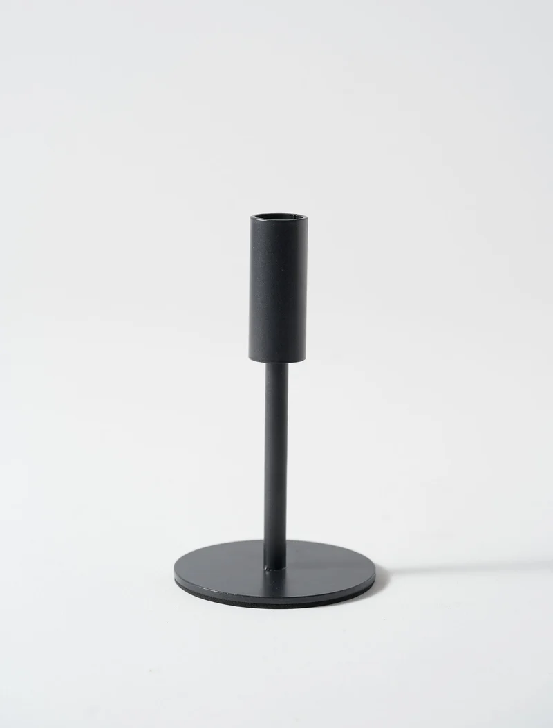 Minimal Candle Holder - Black