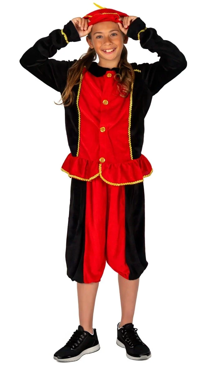 Pietenpakje Kind Rood/Zwart