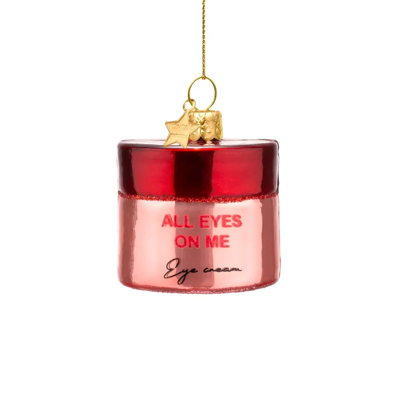 Kerstornament - Vondels potje crème "All Eyes On Me"