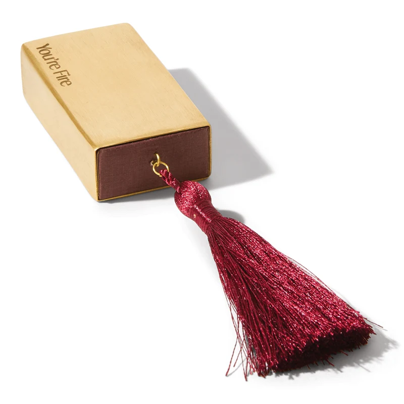 Merriment Brass Matchbox with Mulberry Tassel