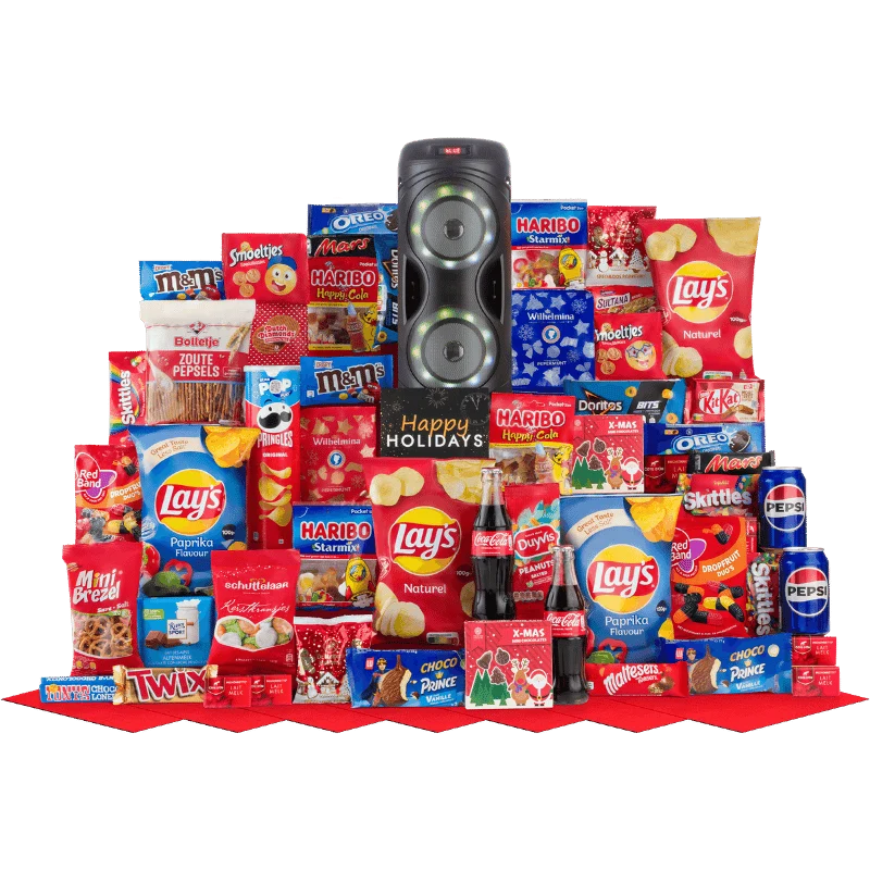 Party Speaker Mega Snoepbox Kerstpakket XXL