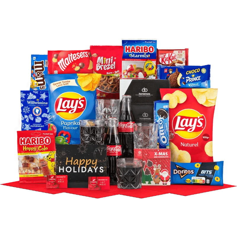 Tumblerglazen & Snoep Kerstpakket voor de Feestdagen