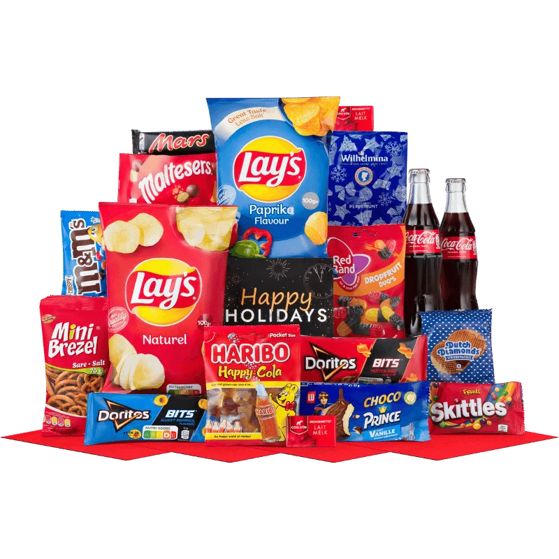Grote Chips & Snoep Verrassing Kerstpakket Extra