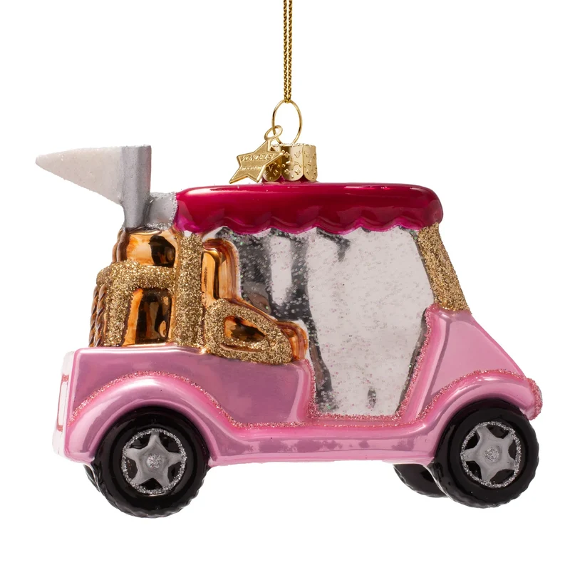 Kerstornament - Vondels Golfkar Pink