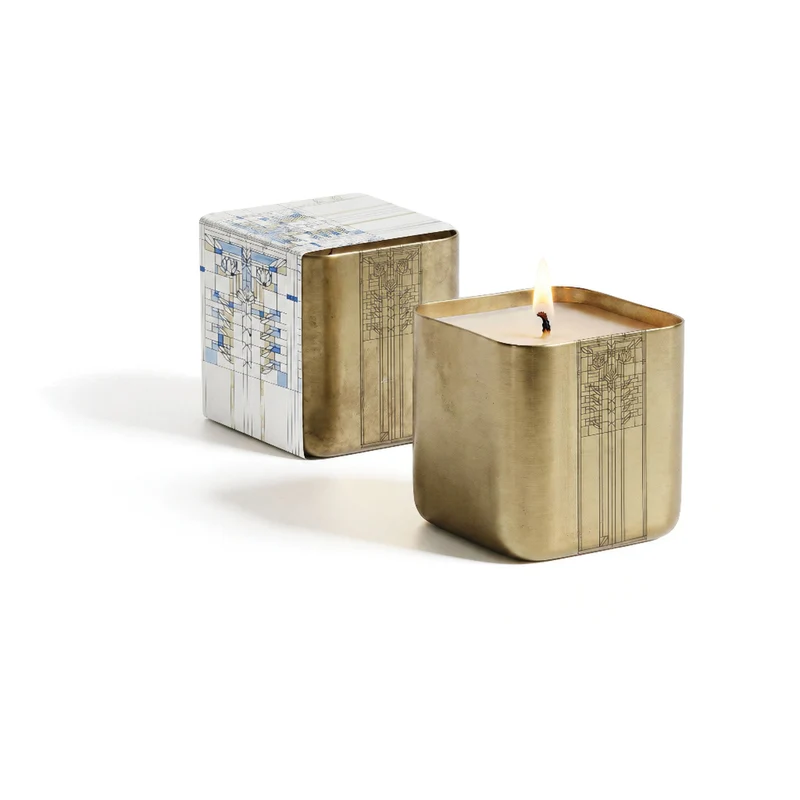 Frank Lloyd Wright Waterlilies Brass Candle