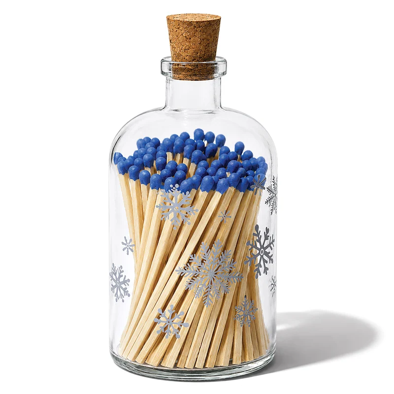 Snowflake Apothecary Match Bottle