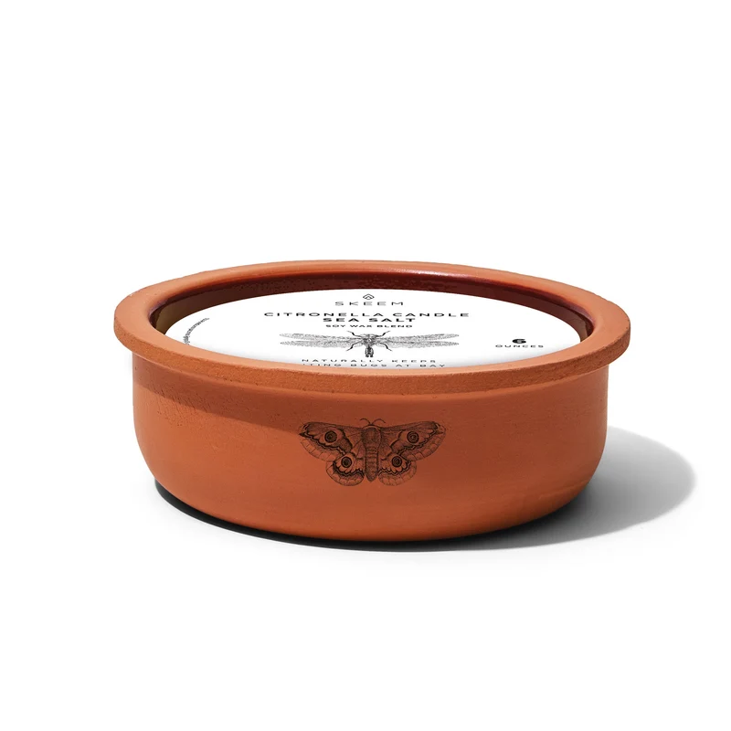 Citronella Sea Salt Triple Wick Terracotta Candle