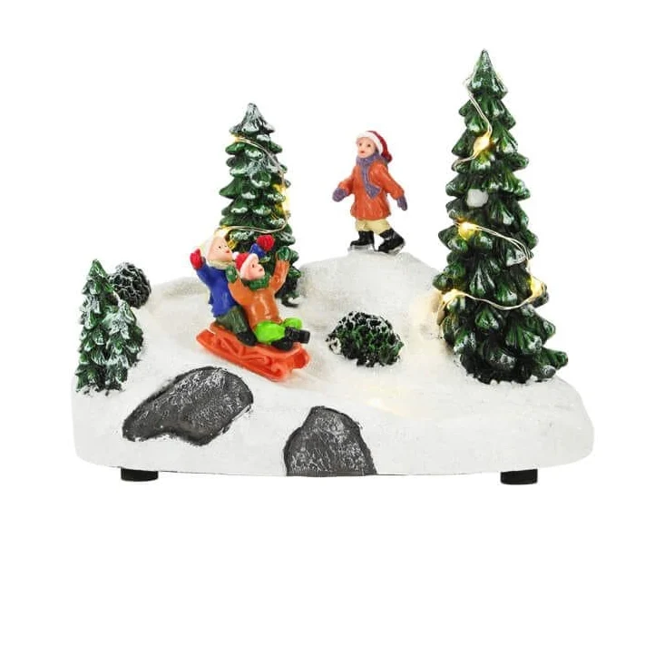 Klein Verlicht Kersttafereel (Nieuw)