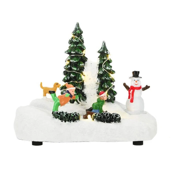 Klein Verlicht Kersttafereel (Nieuw)