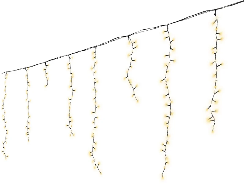 Outdoor druppende slinger voor aan de dakgoot Soft Gold / Warm Wit (Nieuw)
