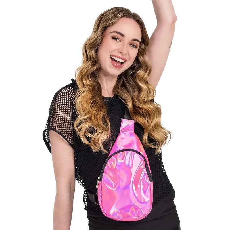 Crossbody tas Holo roze (30 x19 x 4 cm)