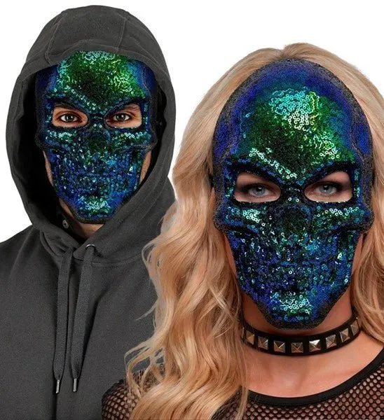MASKER SCHEDEL - PAILLETTEN