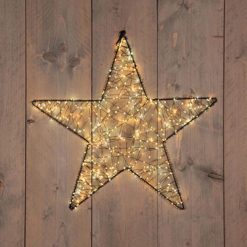 Outdoor Verlichte ster klassiek warm / warm wit groot (Nieuw)