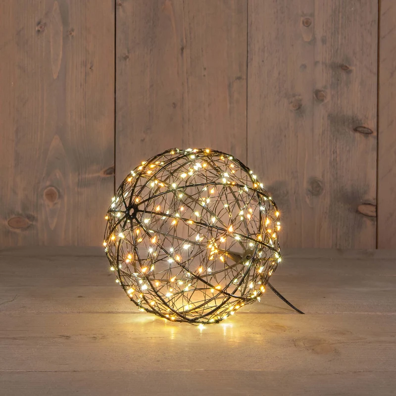 Outdoor klassiek warme / warm witte verlichte Kerstbol klein (Nieuw)