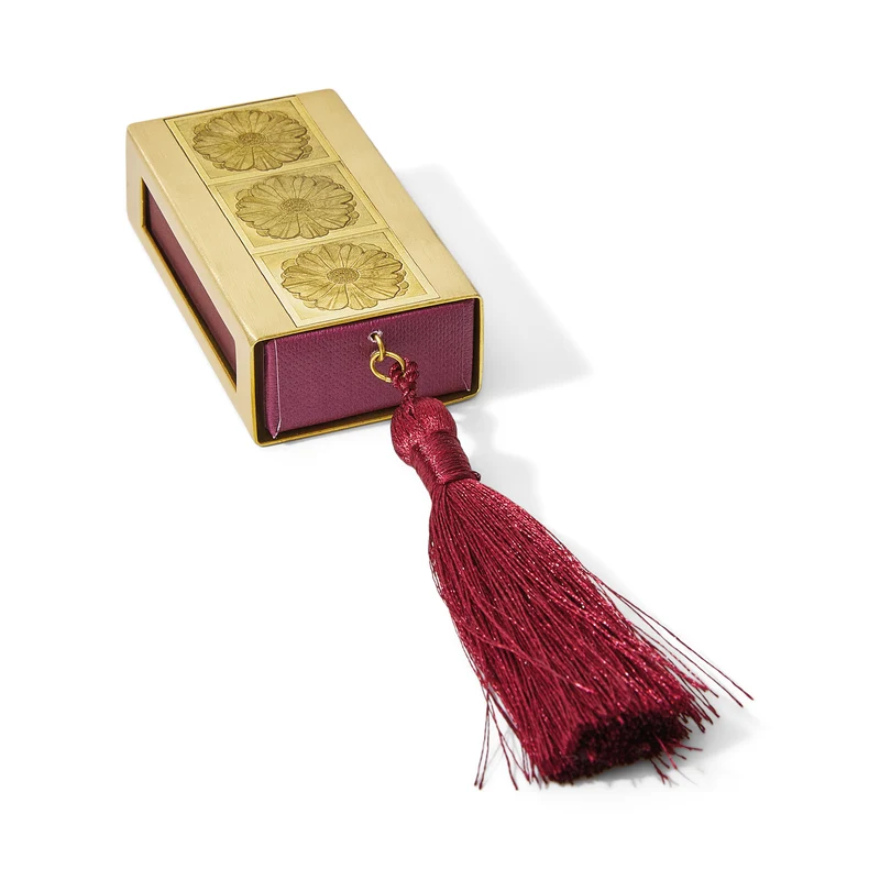 Gilded Brass Matchbox with Mulberry Tassel