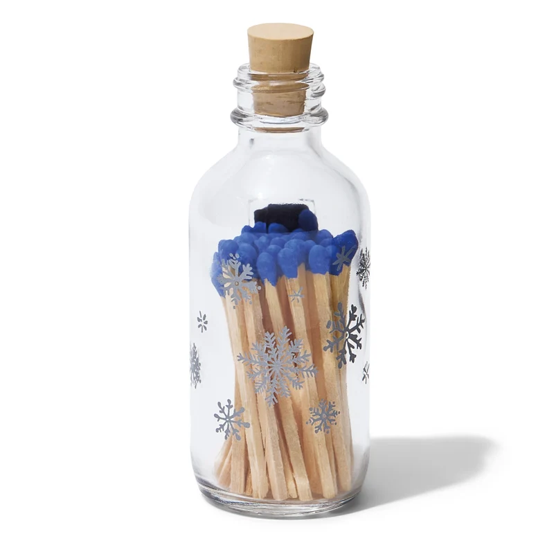Snowflake Mini Apothecary Match Bottle