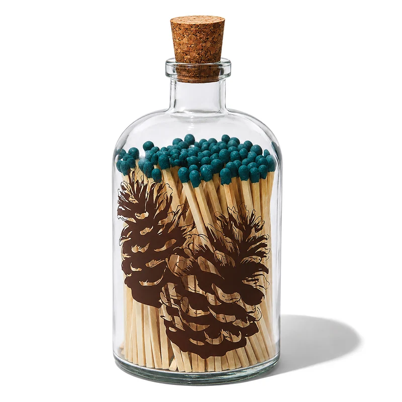Pine Cone Apothecary Match Bottle