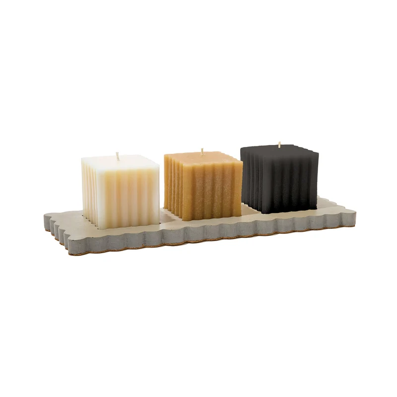 Cinder Citronella Cement Tray Candle Trio