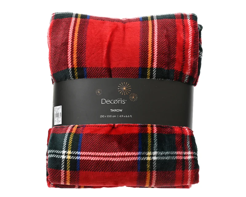 Kerstdeken / Kerstfleece ruitenprint (Nieuw)