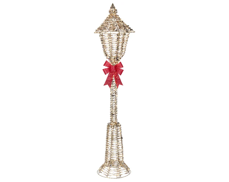 Outdoor verlichte lantaarnpaal met goud polyester (Nieuw)