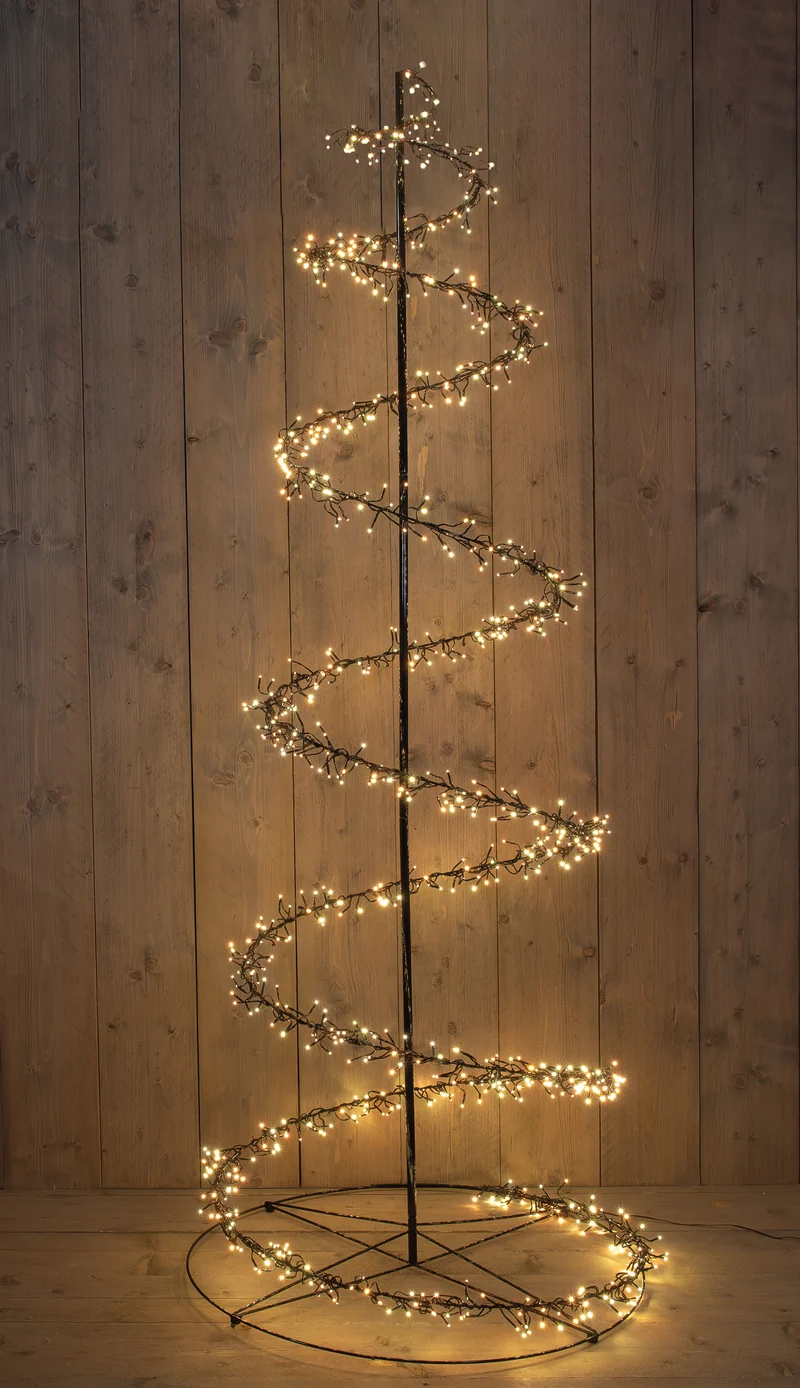 Verlichte Outdoor Kerstboom warm wit 210cm (Nieuw)