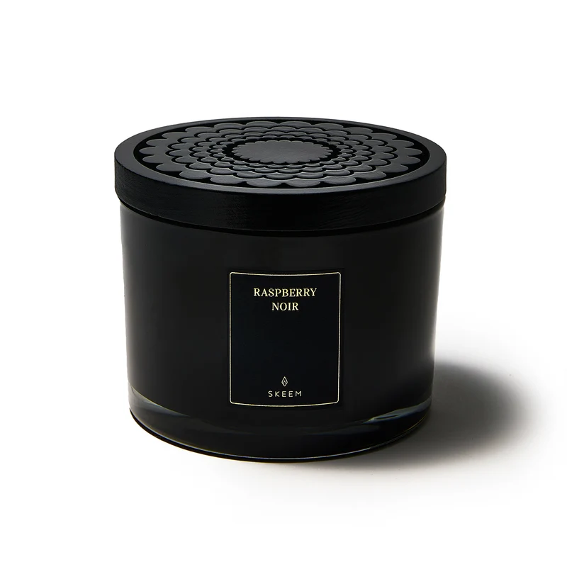 Raspberry Noir Obsidian Triple Wick Candle
