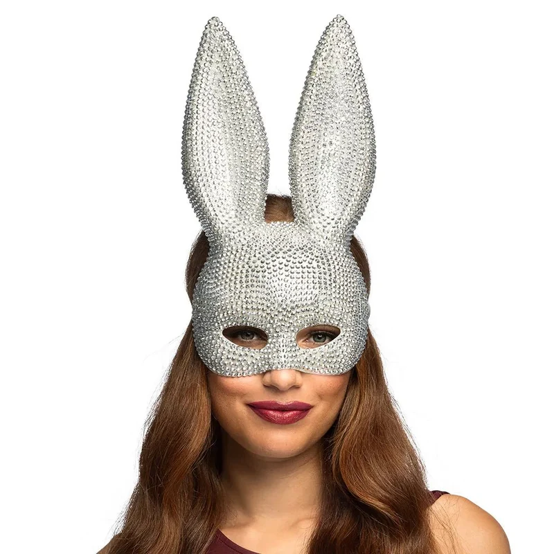 Halfmasker Bunny diamant