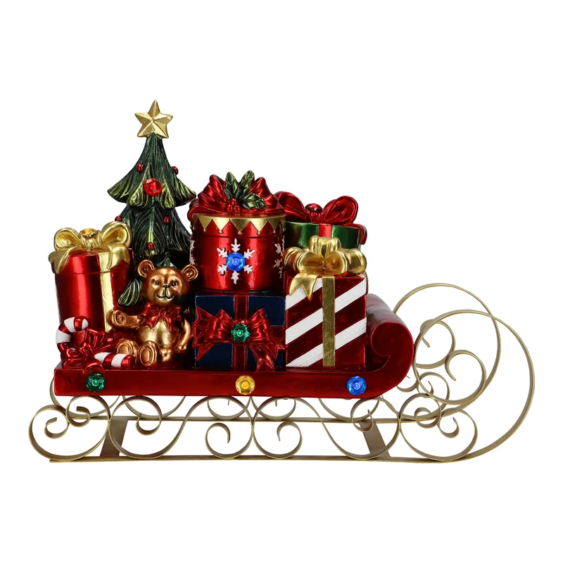 Verlichte Kerstslee