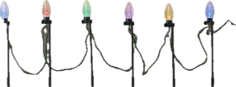 Dennenappel verlichting om pad te verlichten soft multi colour 10 meter (Nieuw)