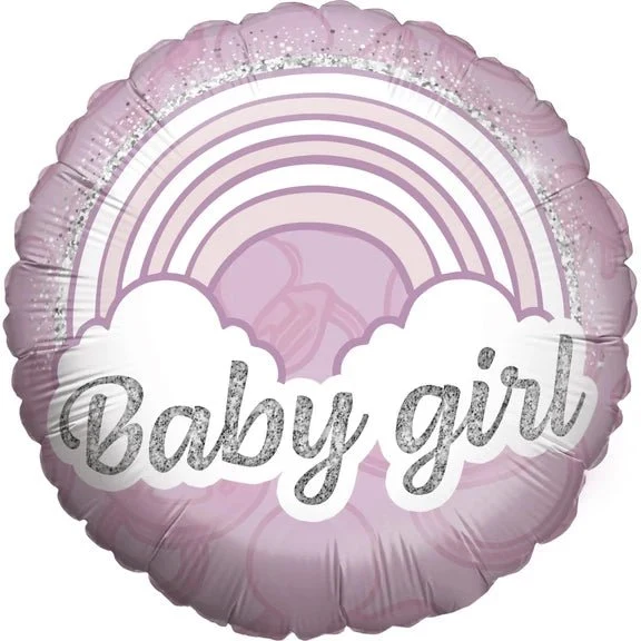 Roze Helium Ballon Baby Girl Leeg 45cm