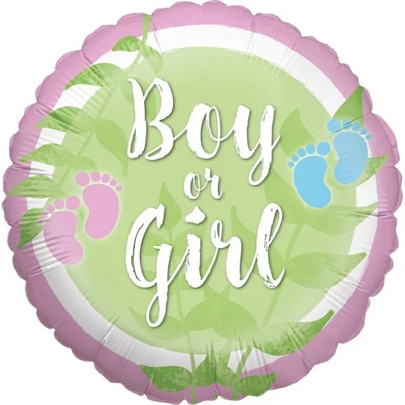 Gender Reveal Helium Ballon Groen Boy Or Girl Leeg 45cm