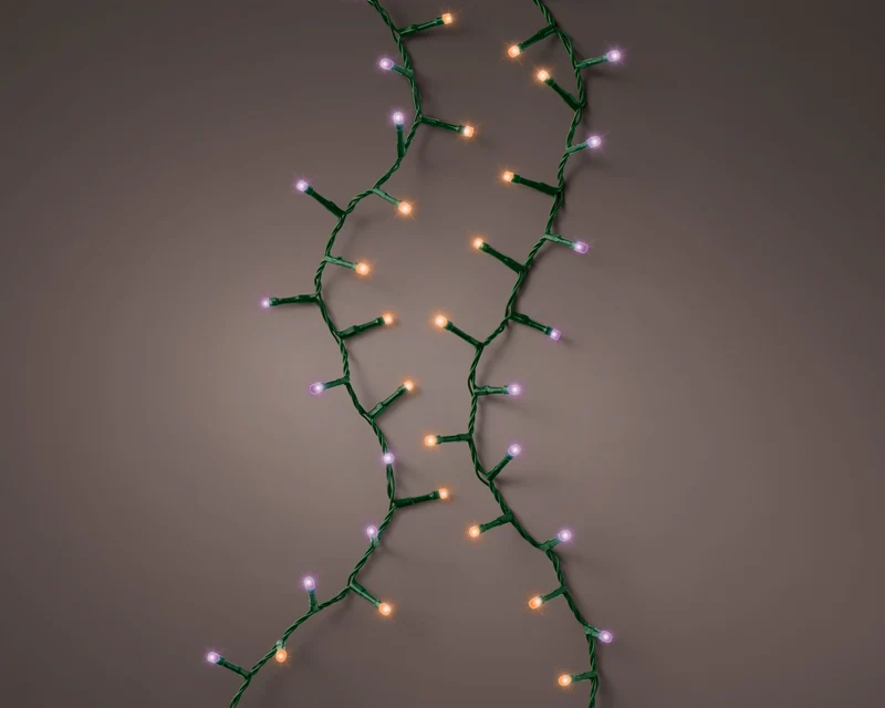 Kerstverlichting Compact paars met oranje kleur 11 meter