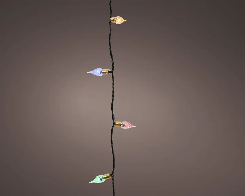 Kerstverlichting vintage lights multi colour 18 meter