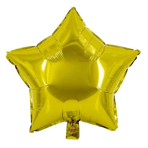 Ster Helium Ballon Goud Effen Leeg 45cm