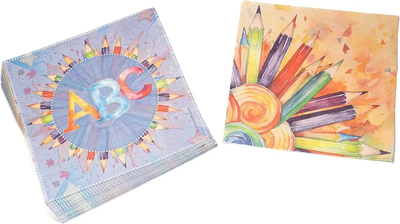 Back To School Servetten 3 - Laags 33cm 20st