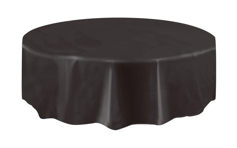 Zwart Tafelkleed Rond Compact 2,13m