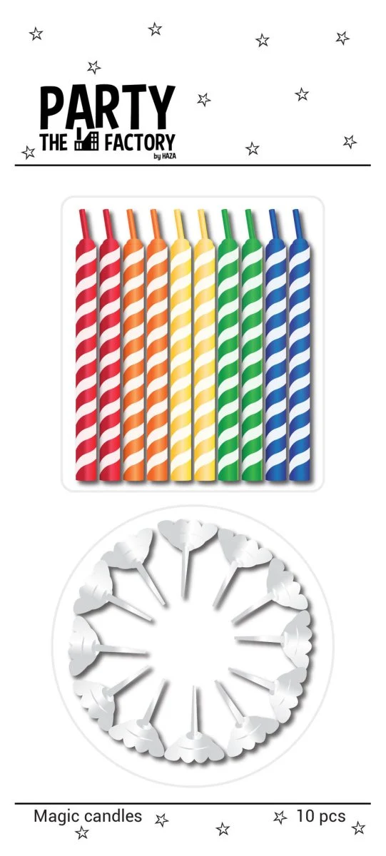 Magic Kaarsjes met Houders 6cm 10st