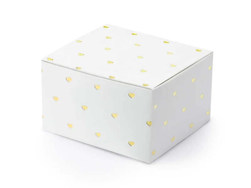 Geschenkdoosjes Mini Hartjes Goud 6cm 10st