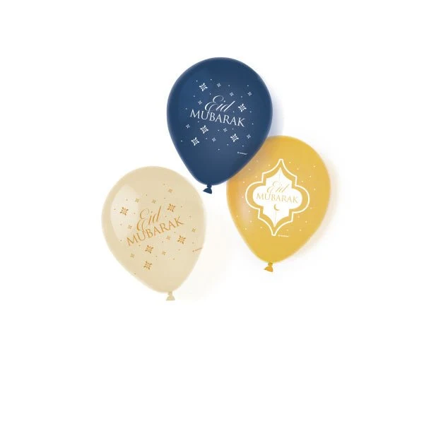 Ballonnen Eid Mubarak 27,5cm 6st