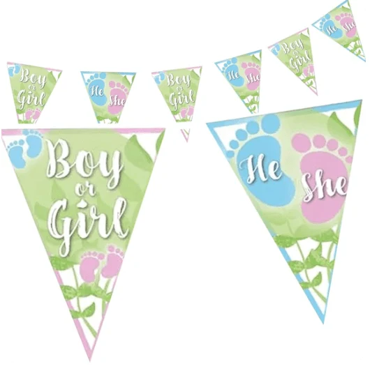 Gender Reveal Slinger Groen 4m