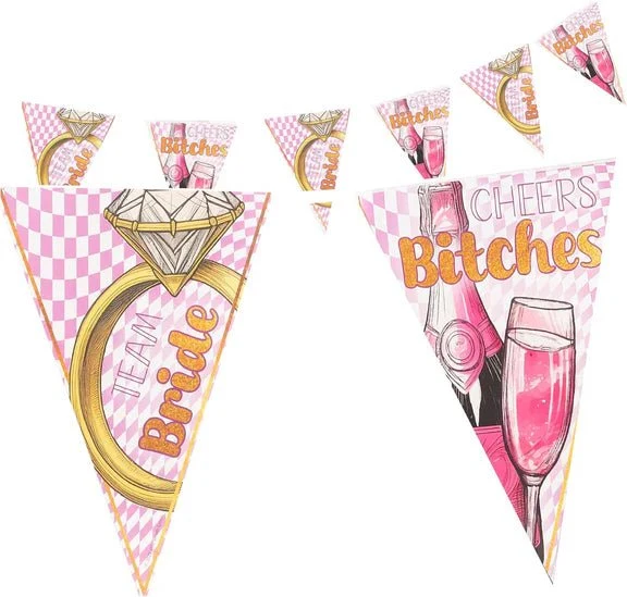 Vrijgezellenfeest Slinger Roze 4m