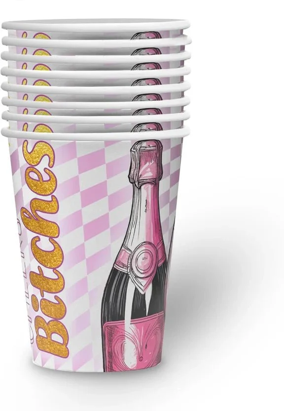 Vrijgezellenfeest Bekers Roze 250ml 8st