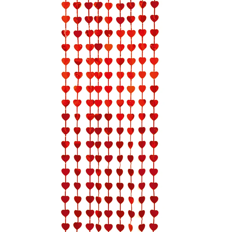 Hartjes Deurgordijn Rood 2m