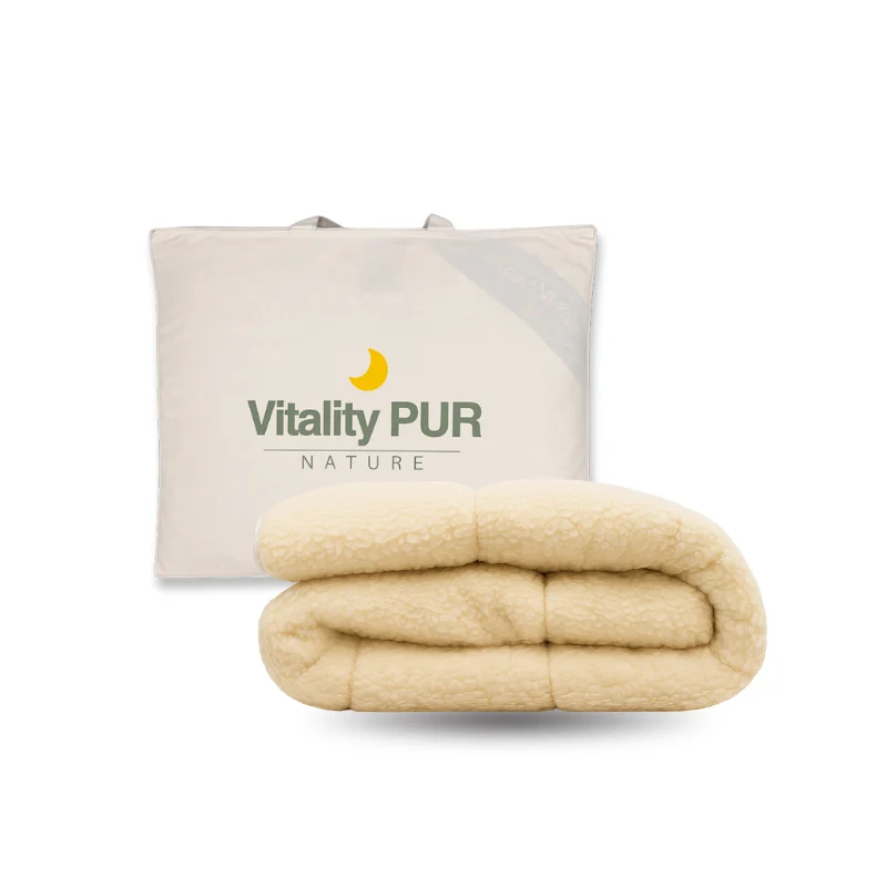 Vitality Pur - Wollen onderdeken - Natuurlijk warm slaapcomfort - 180x200cm