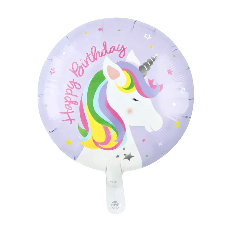 Unicorn Helium Ballon Happy Birthday Leeg 45cm