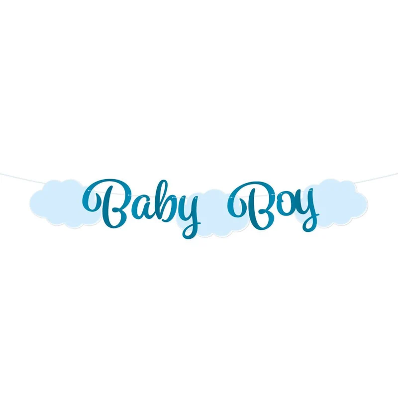 Blauwe Letterslinger Baby Boy 2m