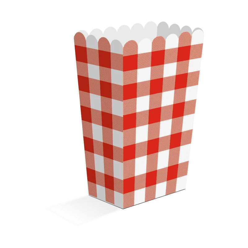 Ruit Snackbakjes Rood Wit 8st